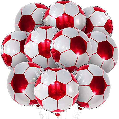 Katchon Red Soccer Balloons 18" Pack of 10