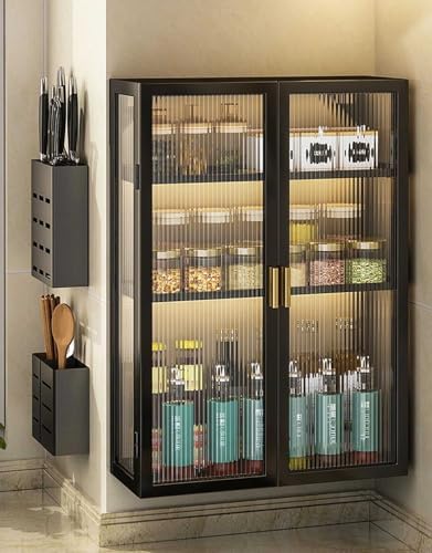Wall Mounted Bathroom Storage Cabinet - 3-Tier Space-Saving Organizer for Kitchen & Bathroom, Stylish Wall Rack for Living Room, Efficient Home Storage Solution