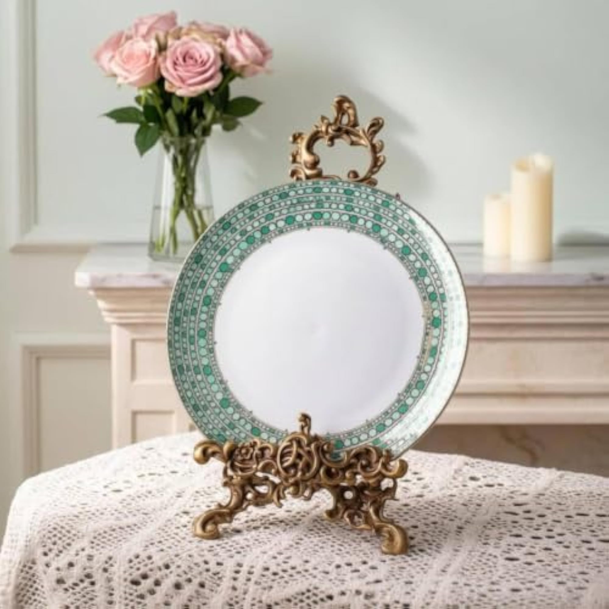 Ornate Brass Easel Stand for Display