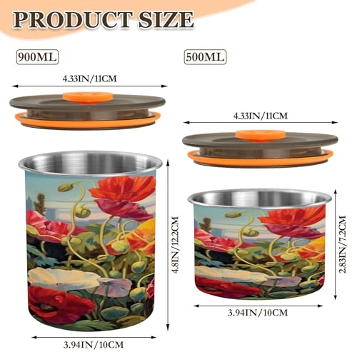 Contenedor Hermético de Acero Inoxidable para Café 500ml miniatura 2