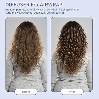 Upgraded Large Diffuser for Dyson Airwrap Styler HS08 HS05 HS01, Hair Diffuser Attachment for Fast Drying Wave Curly Thick Hair, Adding Volume and Define Curl Wave (Grey)