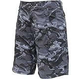 AFTCO Tactical Fishing Shorts - Black Camo - Size 30