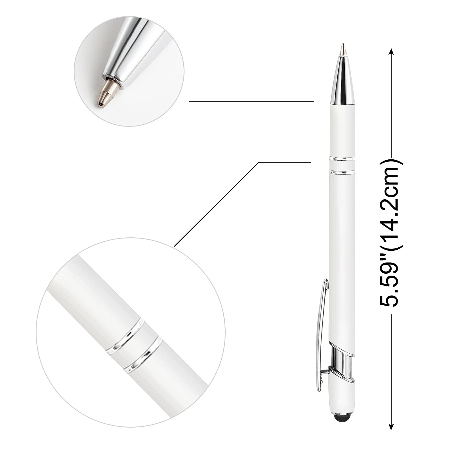 Personalized Pen Bulk with Name Free Engraving Custom Ballpoint Pens with Stylus Engraved Text Message Logo Customized Gifts — view 2