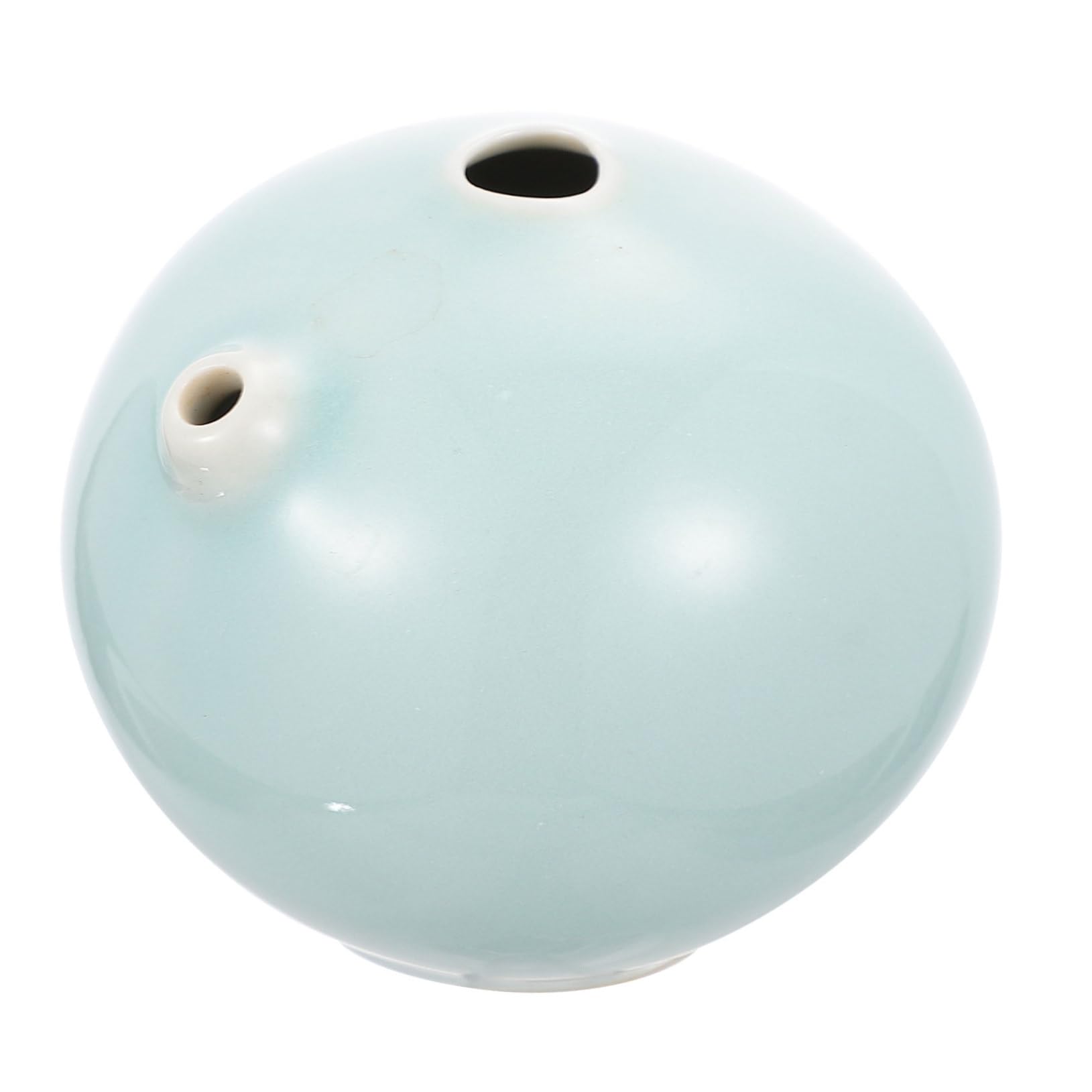 2 Pcs Ink Drops Chinese Calligraphy Pottery Water Pot Home Stationery Desktop Adornment Ceramic Water Dropper Smooth Round Inkwell Chinese Calligraphy Dripping Art Supply