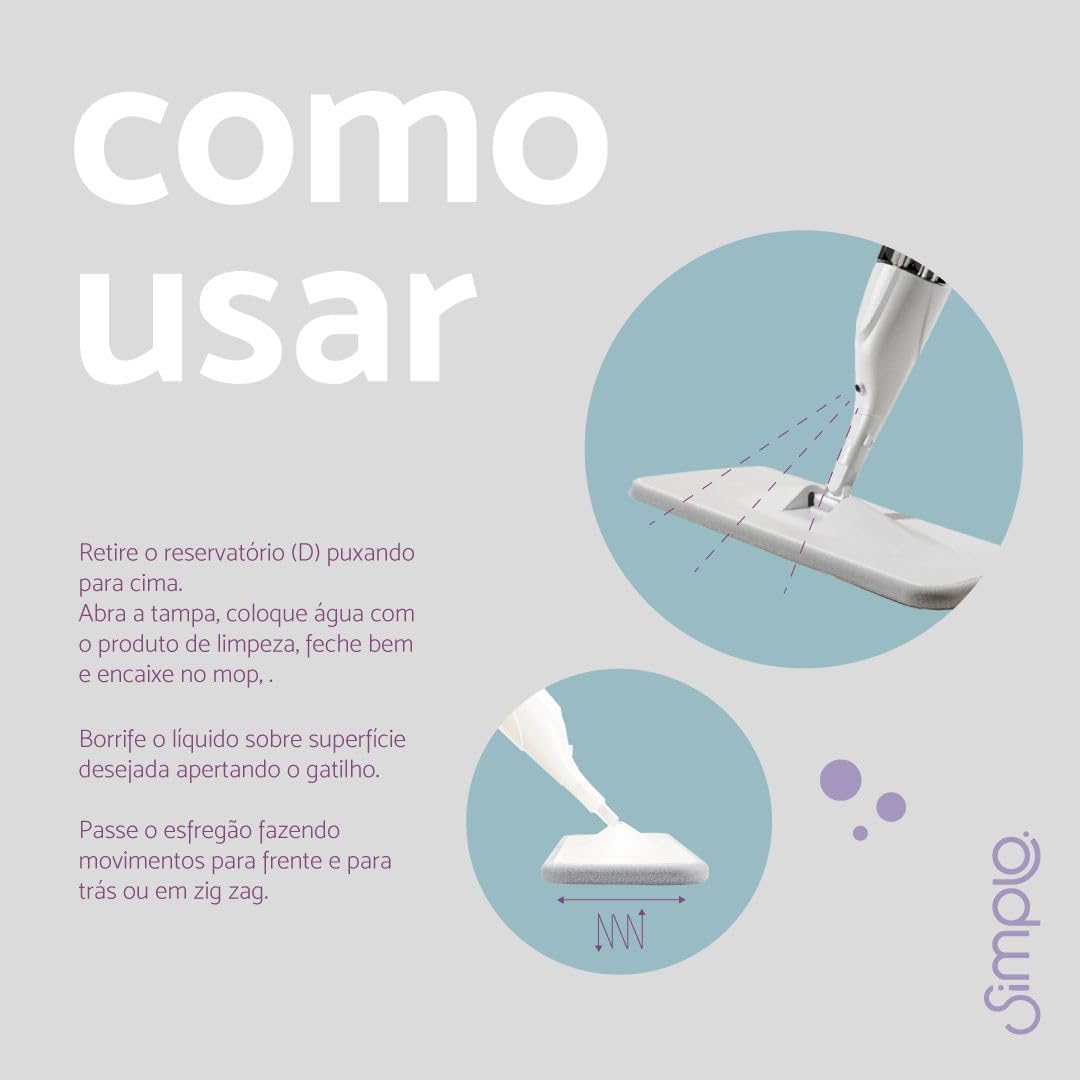 Simplo - Mop Spray com Gatilho e Dispenser