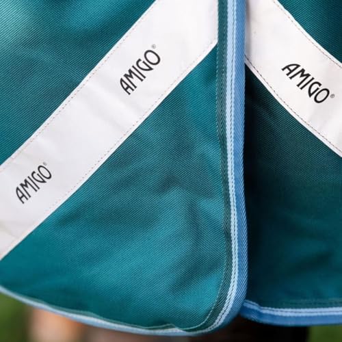 Image of Horseware Amigo Bravo 12 Plus Turnout 400g - Storm Green /Turquoise & Aqua & Blue, 66