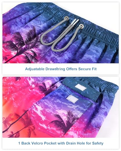 Image of BOJIN Mens Swim Trunks 9 inch Quick Dry Stretch Swim Shorts Mesh Lining Bathing Suits Swimwear Beach Shorts with Pockets