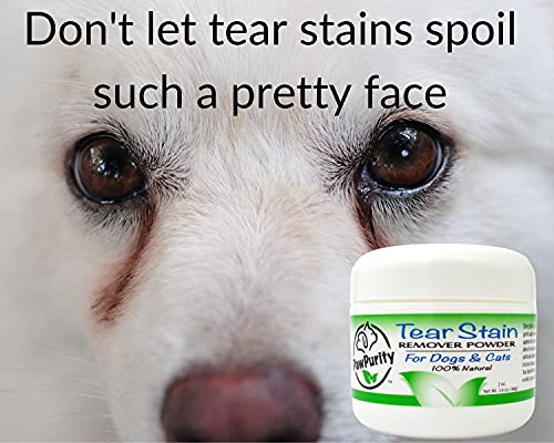 Tear Stain Remover Powder for Dogs & Cats โ 2 oz | Gently Treats The Cause of Staining | 100% Natural, Safe | Keeps Pet Eye Area Clean and Dry | The Trusted Choice for Pet Owners Tear Stain Remover Powder for Dogs & Cats โ 2 oz | Gently Treats The Cause of Staining | 100% Natural, Safe | Keeps Pet Eye Area Clean and Dry | The Trusted Choice for Pet Owners