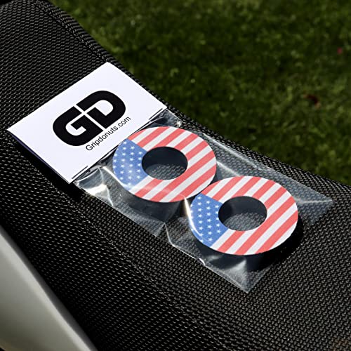 Image of Gripdonuts.com Premium Grip Donuts for Dirt Bike Motorcycle MX BMX - American Flag (2 Variations)