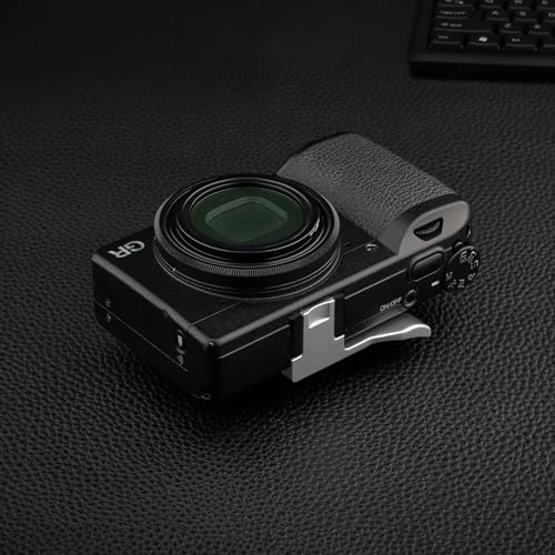 Tapa metálica negra Haoge RRC-GR3XB para cámara RICOH GR3X/GRIIIX, reemplaza GN-2 miniatura 3