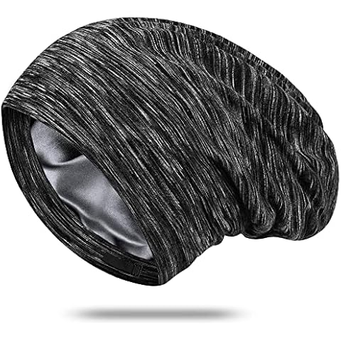 Silk Bonnet Sleep Cap-Satin Sleeping Cap for Women and Men,Soft and Comfortable of Silk Night Cap,Large Beanie Hat & Adjustable of Shower Cap Hair Cover Bonnets Used for Natural Curly Hair Protection Cover