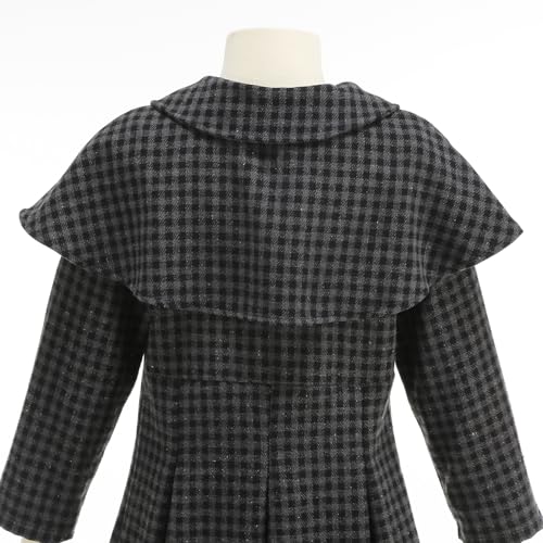 Abrigo gótico victoriano con capa para niñas talla 110 miniatura 5