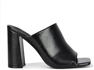 black high heel mules womens