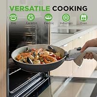 NutriChef 18-Piece Ceramic Cookware Set with Detachable Handles, Non Stick Pots and Pans, PTFE-Free Natural Ceramic Coating, Space-Saving Design, Oven & Stove Safe, Includes Utensils — image 5