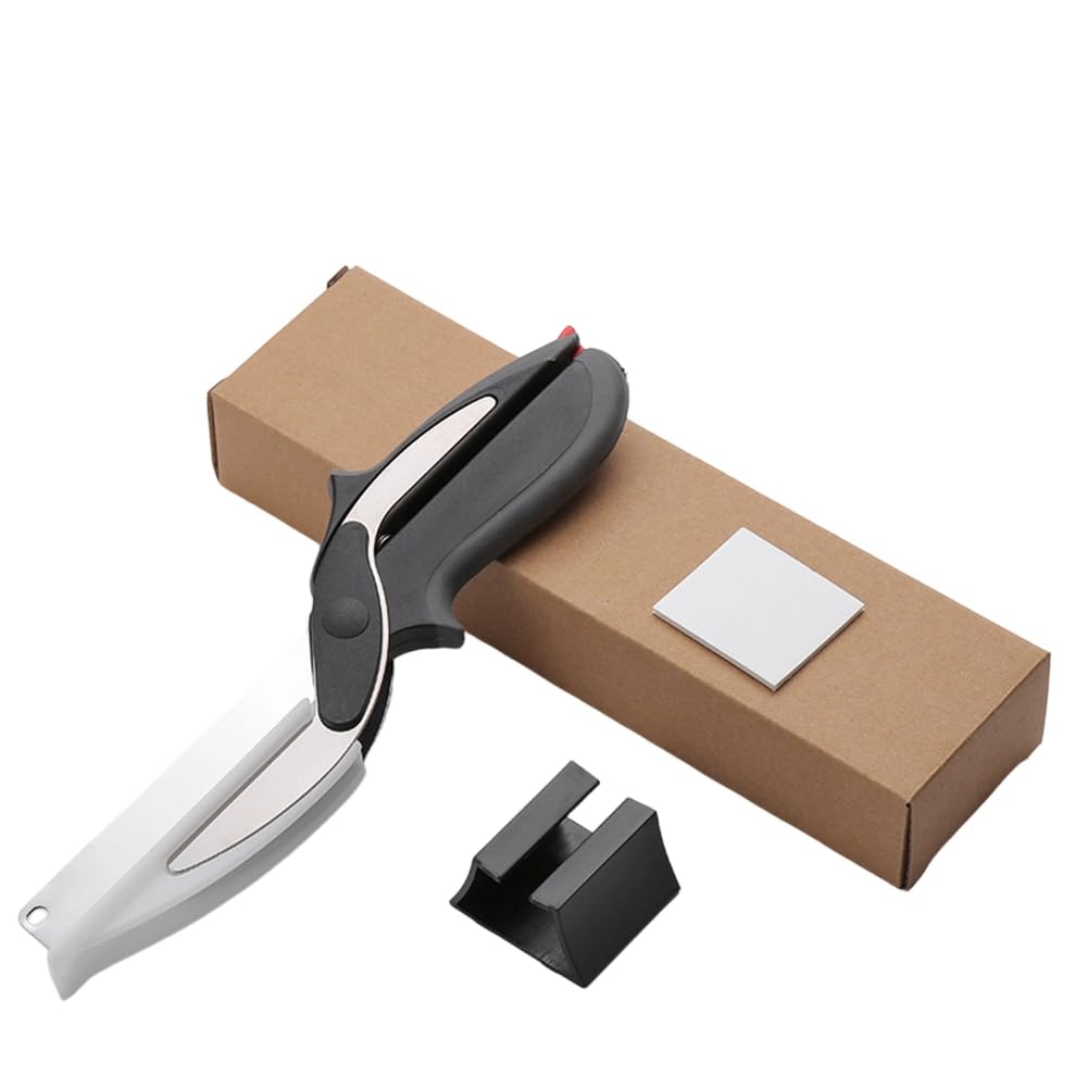 Hndhbfgrt Premium Multifunctional Chop Scissors Cutting Board Scissors Kitchen Tool for Vegetables Separator Easy Cutter Design