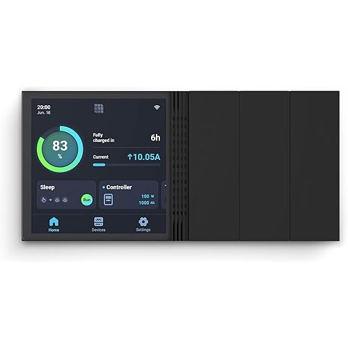 Renogy Smart Marine & RV Energy Monitor with 4" Touch Screen, Panels and System Energy Monitoring, for Off-Grid Power& Solar System, RV & Van, Works with Renogy Energy Devices, Wi-Fi Version.