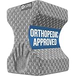 5 STARS UNITED Knee Pillow for Side Sleepers - Hip Pain Relief, Memory Foam Leg Cushion for Side Sleeping - Between Legs Pillow for Sciatica & Lower Back Pain, Grey