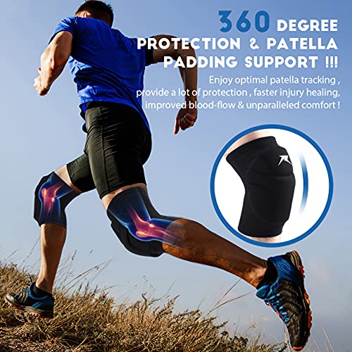 Volleyball Knee Pads,Knee Compression Sleeve Support For Men Women With High Protection Pads,Professional Grade Knee Pads For Running,Meniscus Tear,Acl,Arthritis,Joint Pain Relief #TOP2