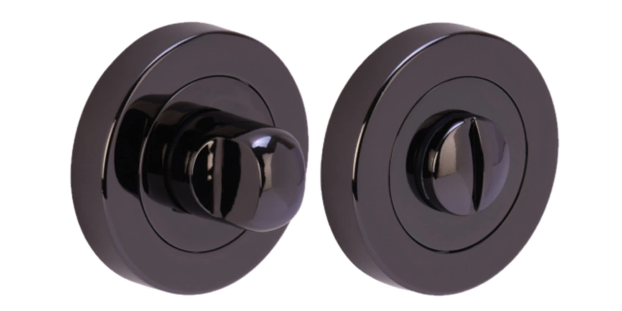 Hunta Black Nickel Handlezone® Bathroom Toilet Door Thumbturn And Release Set