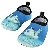 Hudson Baby Unisex Water Shoes for Sports, Yoga, Beach and Outdoors, Baby and Toddler Sea Turtle, 18-19 Infant