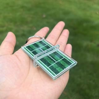 Badminton Acrylic Keychain Tennis Court Pendant Two-sided Table Tennis Key Holder Funny Table Tennis Badminton