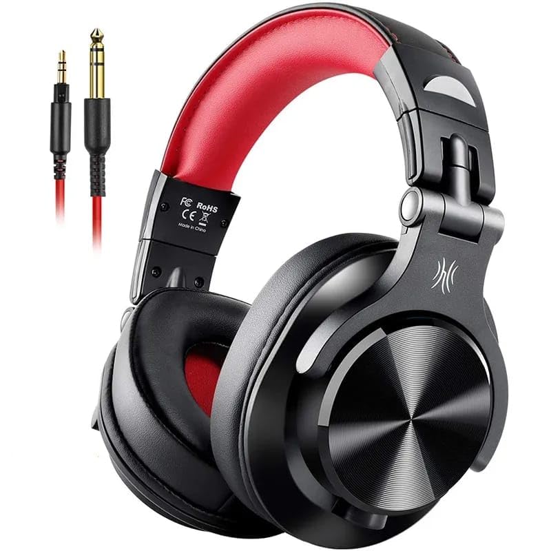 Cuffie over ear cablate con microfono Studio DJ Cuffie Monitor professionale Registrazione e miscelazione cuffie per gaming