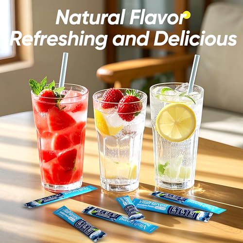 Image of 36 Sticks Electrolytes Powder Packets Sugar Free Hydration Packets Electrolyte Liquid Daily IV Drink Mix with Blueberry, Low Sodium, 0 Calorie