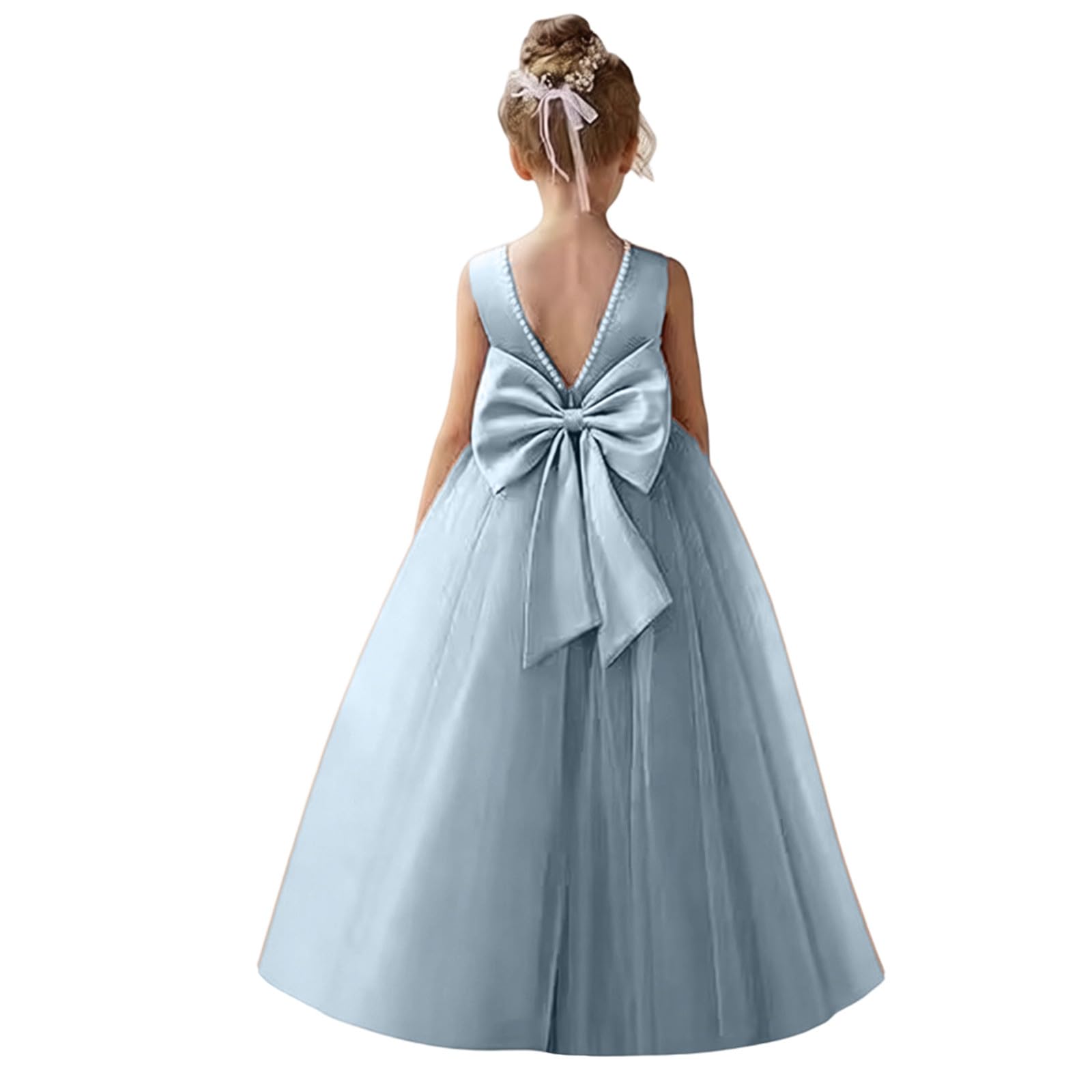 Elegantes Kleid für Mädchen, Festliche Anlässe, Hochzeit, Geburtstag, Party, mit Schleife