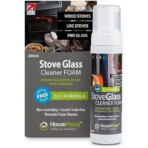 HouseProud Wood Burner Glass Cleaner Foam 200ml Cover