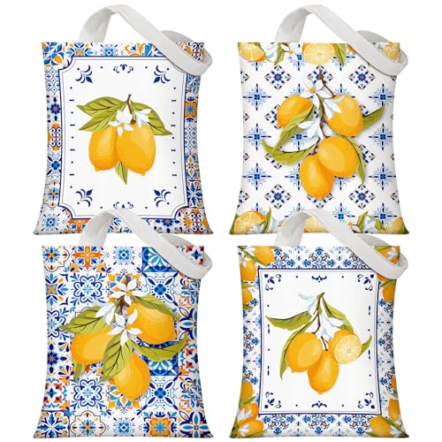 Paterr 4 Pack Amalfi Coast Tote Bags
