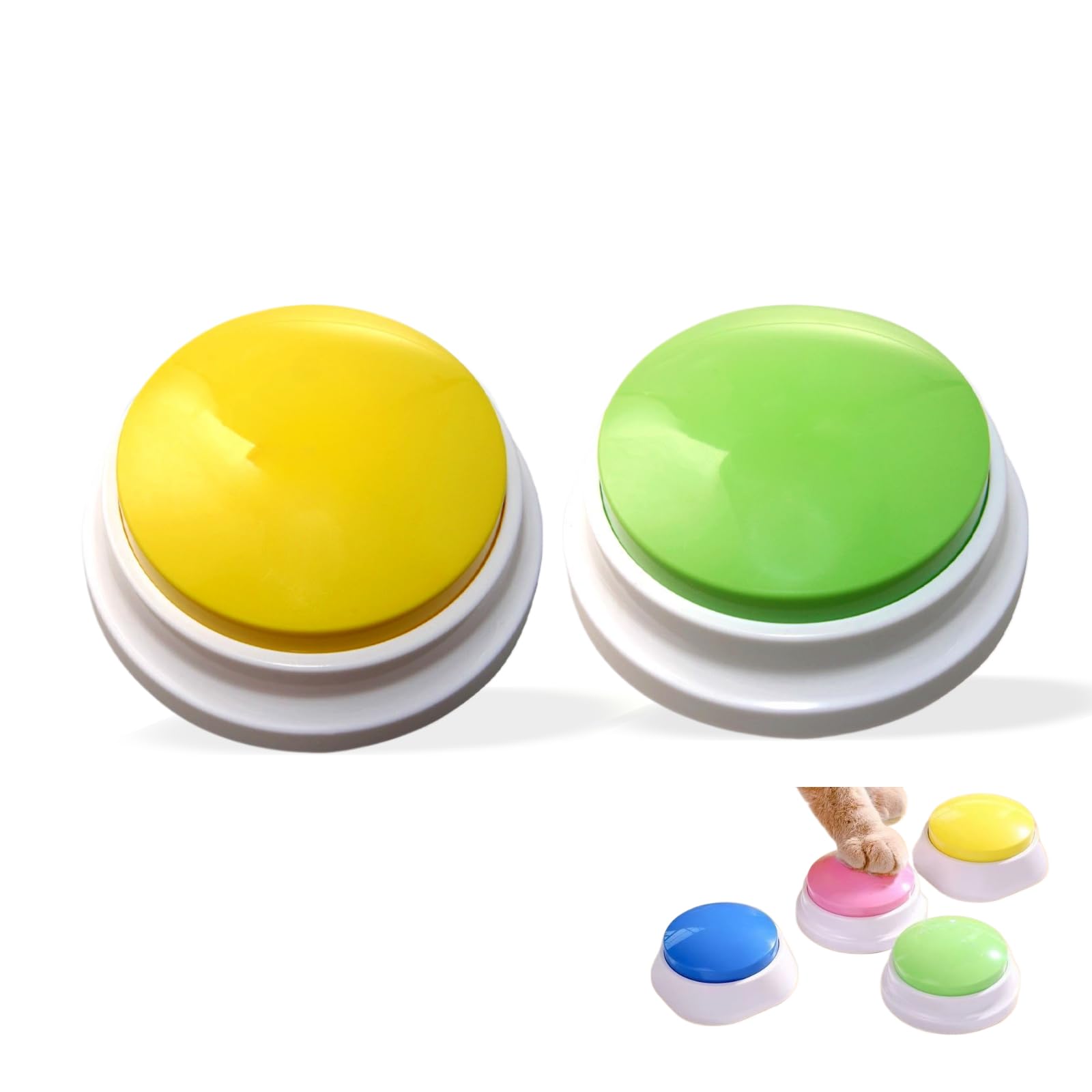 Wanxmal Dog Buttons for Communication, HD Sound Quality Loud Dog Buttons Talk, Dog Buttons Talk for Training, Recordable Dog Talking Button Set with Double-Sided Adhesive Tape and 5 Scene Stickers