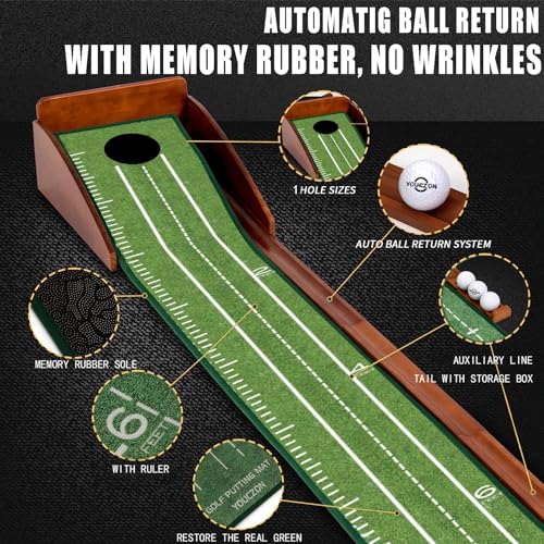 YOUCZON Solid Wood Putting Mat