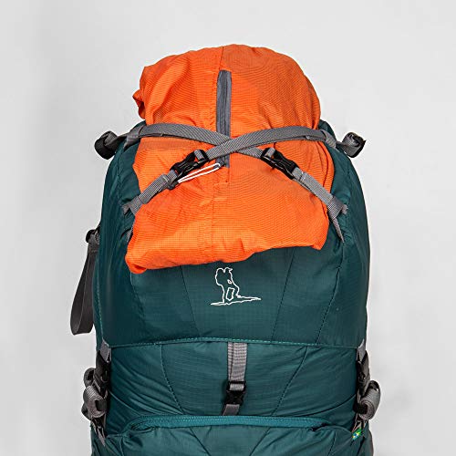 Mochila Cargueira Mountaineer 60+10L - Com Rain Cover - Verde Petróleo