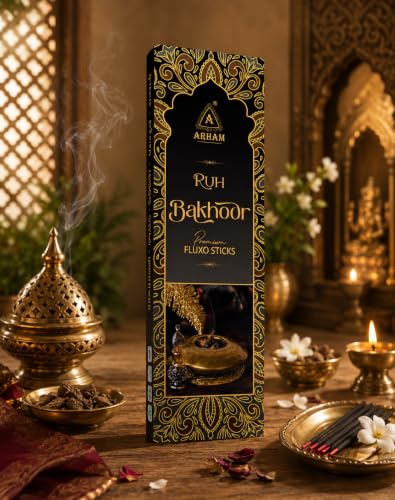 Image of Ruh Bakhoor Premium fluxo (Flora Agarbatti) Masala Incense Sticks Pack of 120 Sticks, 225 GMS.