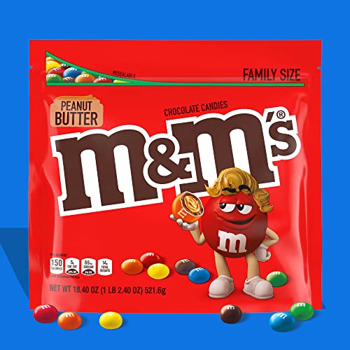 M&M's, Peanut Butter Chocolate Candy Family Size, 18.4 Oz #TOP1