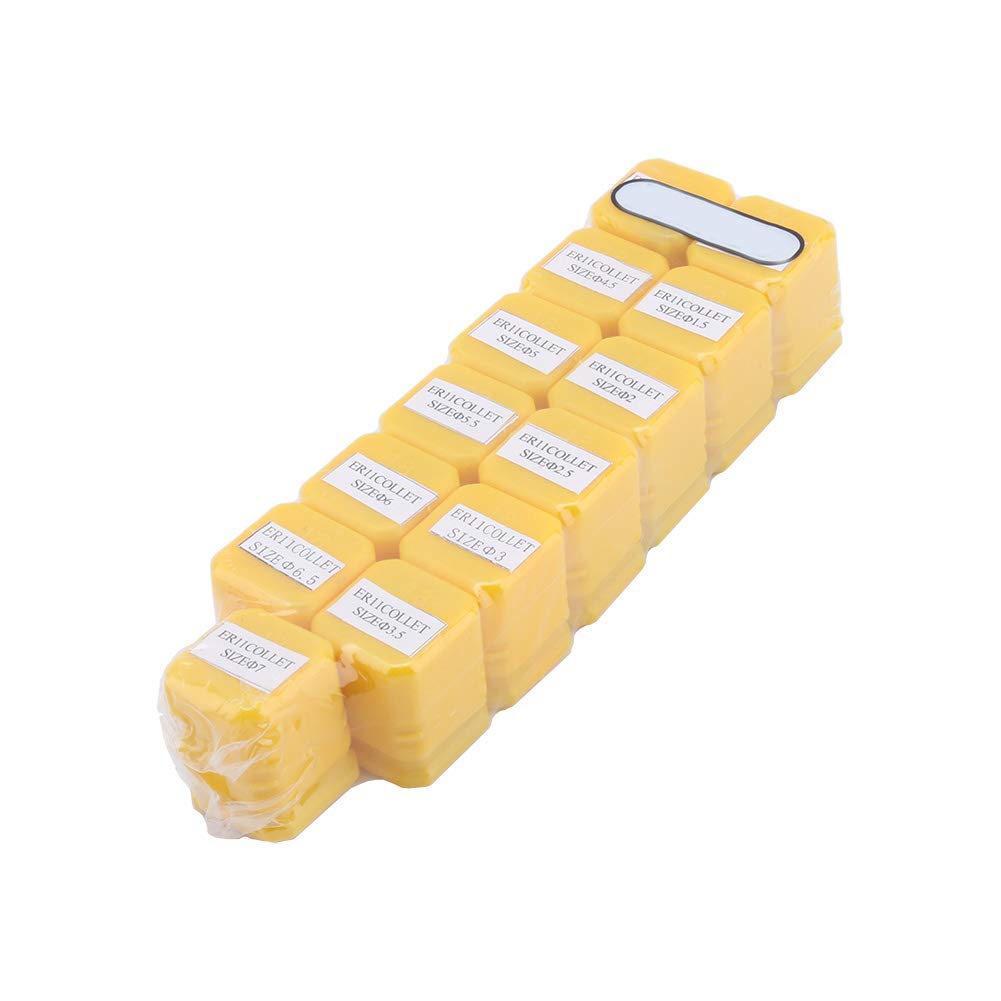 Jeu de Pinces à Ressort Précis, Kit de Pinces ER11 pour Fraiseuse CNC, Outils de Gravure, Acier au Carbone de Haute qualité, Plage de Préhension 1,7 Mm, 13 Pièces