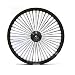 26 X 3.5" BLACK 48 FAT KING SPOKE FRONT WHEEL FOR HARLEY CUSTOM 1" BEARING