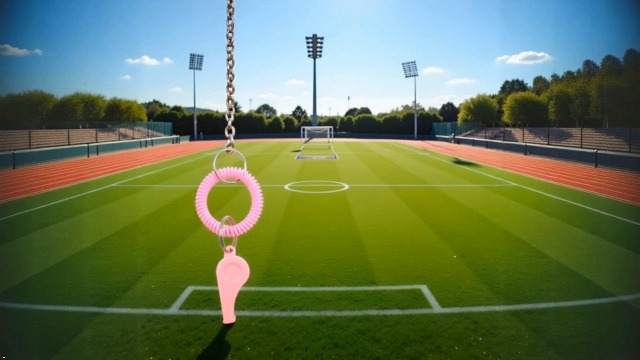 Silbato Deportivo de Plástico con llavero de brazalete elástico miniatura 7