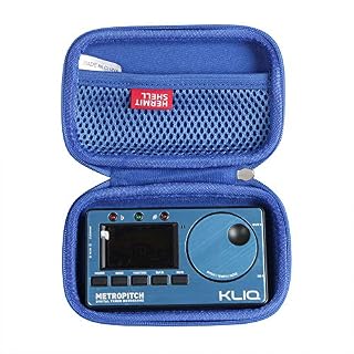 Hermitshell Étui de voyage rigide pour KLIQ MetroPitch – Tuner métronome (Bleu) - Les Beatles, Paul McCartney, John Lennon, RIngo Starr, George Harrison