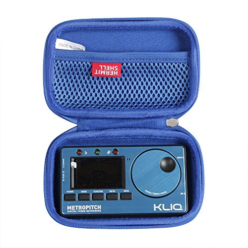 Hermitshell Étui de voyage rigide pour KLIQ MetroPitch – Tuner métronome (Bleu) - Les Beatles, Paul McCartney, John Lennon, RIngo Starr, George Harrison Hermitshell Étui de voyage rigide pour KLIQ MetroPitch - Tuner métronome (Bleu)