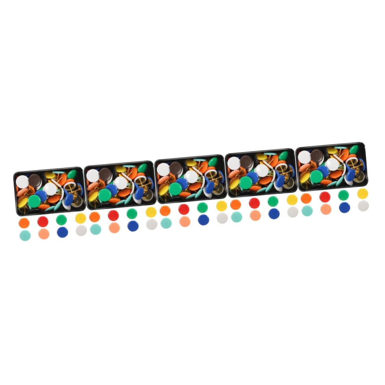 SHINEOFI 500piezas Chinchetas Tacks Coloridos para Escuela y para Tableros De Anuncios y Proyectos De Manualidades