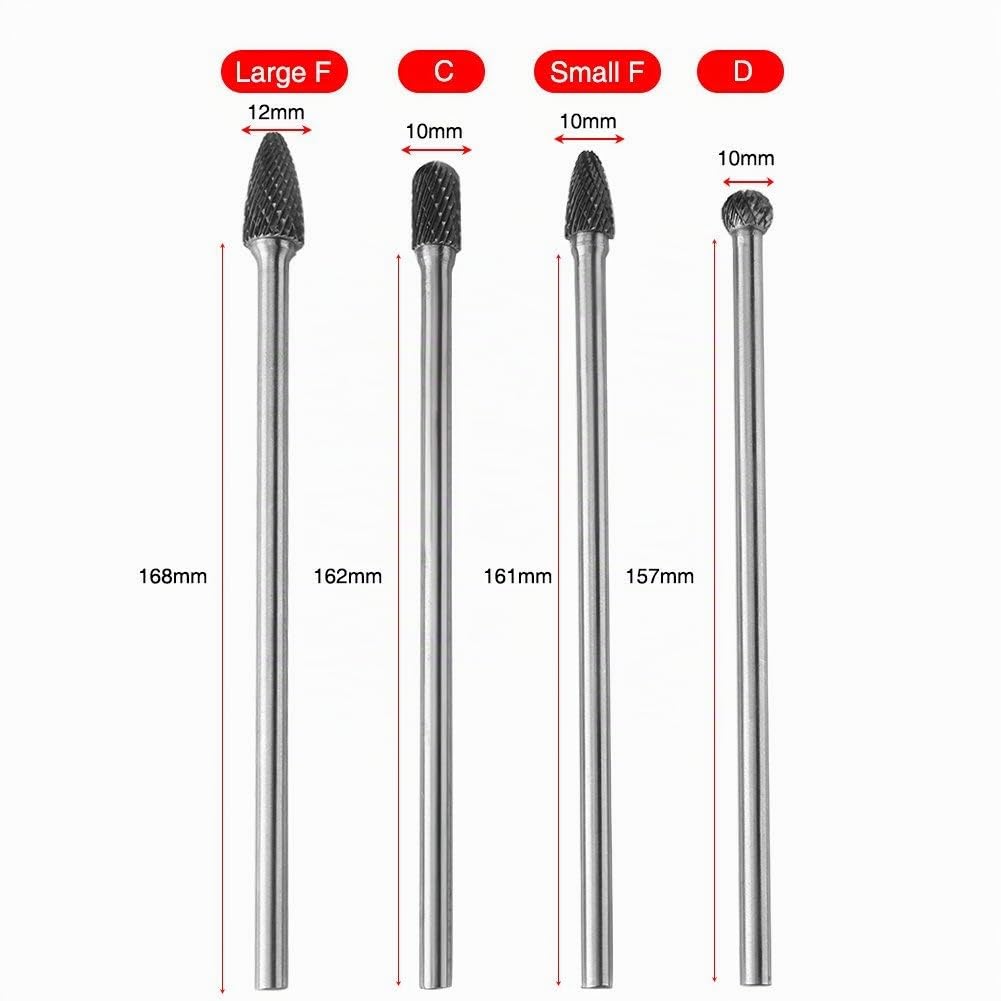 4 pcs Carbure Cémenté a la Double Coupe la Fraise a Placé l'Outil de Travail des Métaux de Jambe de 6mm pour le Foret de Broyeur