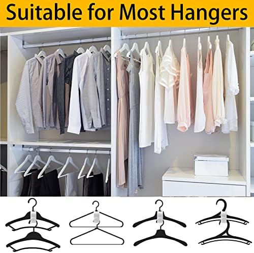 Clothes Hanger Connector Hooks, S Hanger Hooks Space Saving Closet Organiser, Plastic Coat Hangers Space Saving for Wardrobes, White (20)