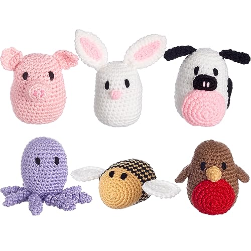 Image of LEISURE ARTS - Crochet Kit, Pudgies Olive The Octopus, 3 inch, Crochet Kit for Beginners, Complete Kit, Animal Kits, Animal DIY Amigurumi Kits
