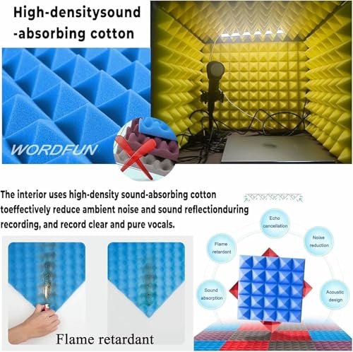 Przenośna osłona Soundproof z osłoną absorbującą wokal do nagrywania i redukcji szumów