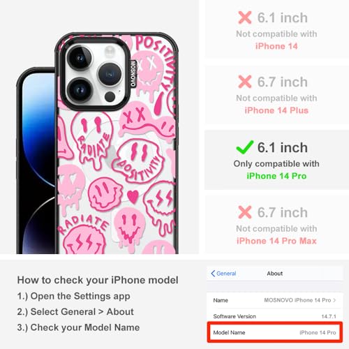 Coque iPhone 14 Pro antichoc MagSafe protection militaire sourires roses
