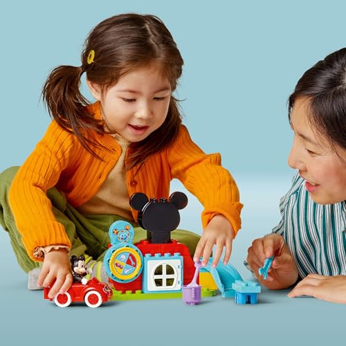 Image of LEGO DUPLO | Disney Mickey Mouse Clubhouse & Car Building Kit 10454 Building Blocks Toys for 2+ Gift for Boys and Girls