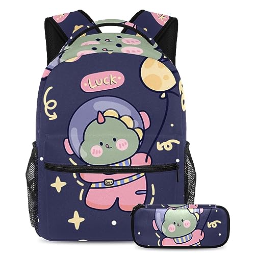 Sac à dos dragon robuste anti-déchirure avec trousse de rangement pour fournitures scolaires