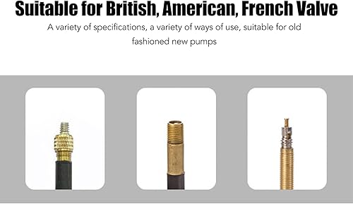 Miniatura 5 de OUKENS Boquilla de aire para bicicleta, ajuste preciso 3 en 1, portátil, cabeza de válvula múltiple, adaptador de bomba de tubo de neumático,