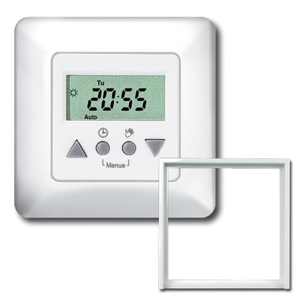 Vestamatic Rolladen Jalousie Zeitschaltuhr Time Control 01813330 incl. Gira Zwischenrahmen nach Wahl! (Gira System 55/Standard 55)